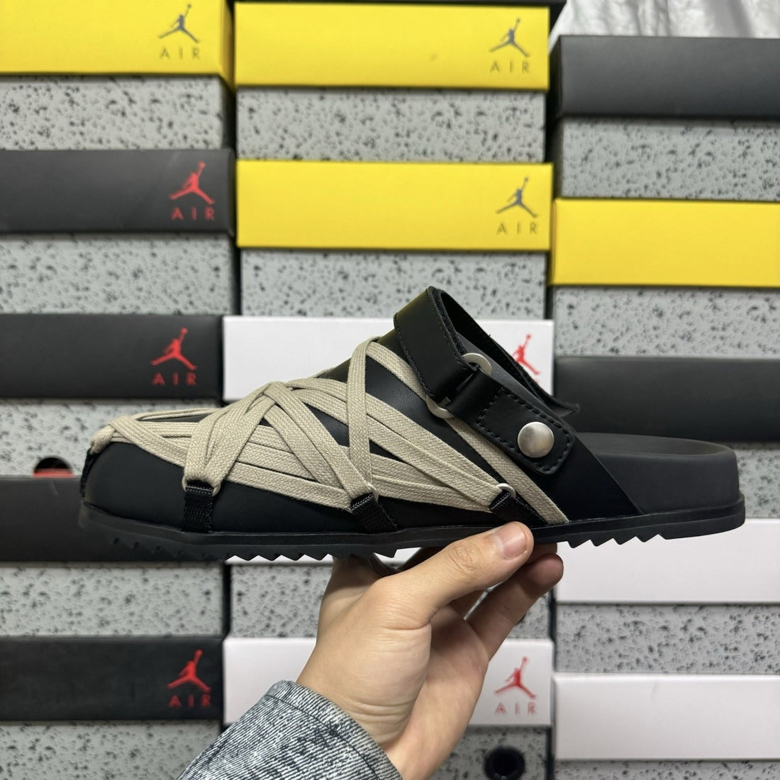 Rick Owens Mega Lace Sandal Black