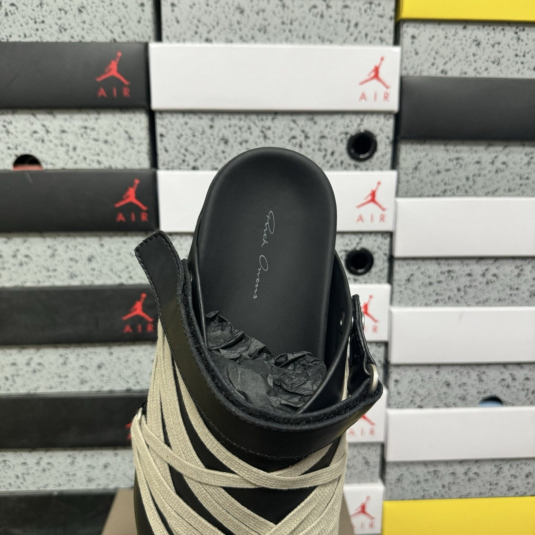 Rick Owens Mega Lace Sandal Black