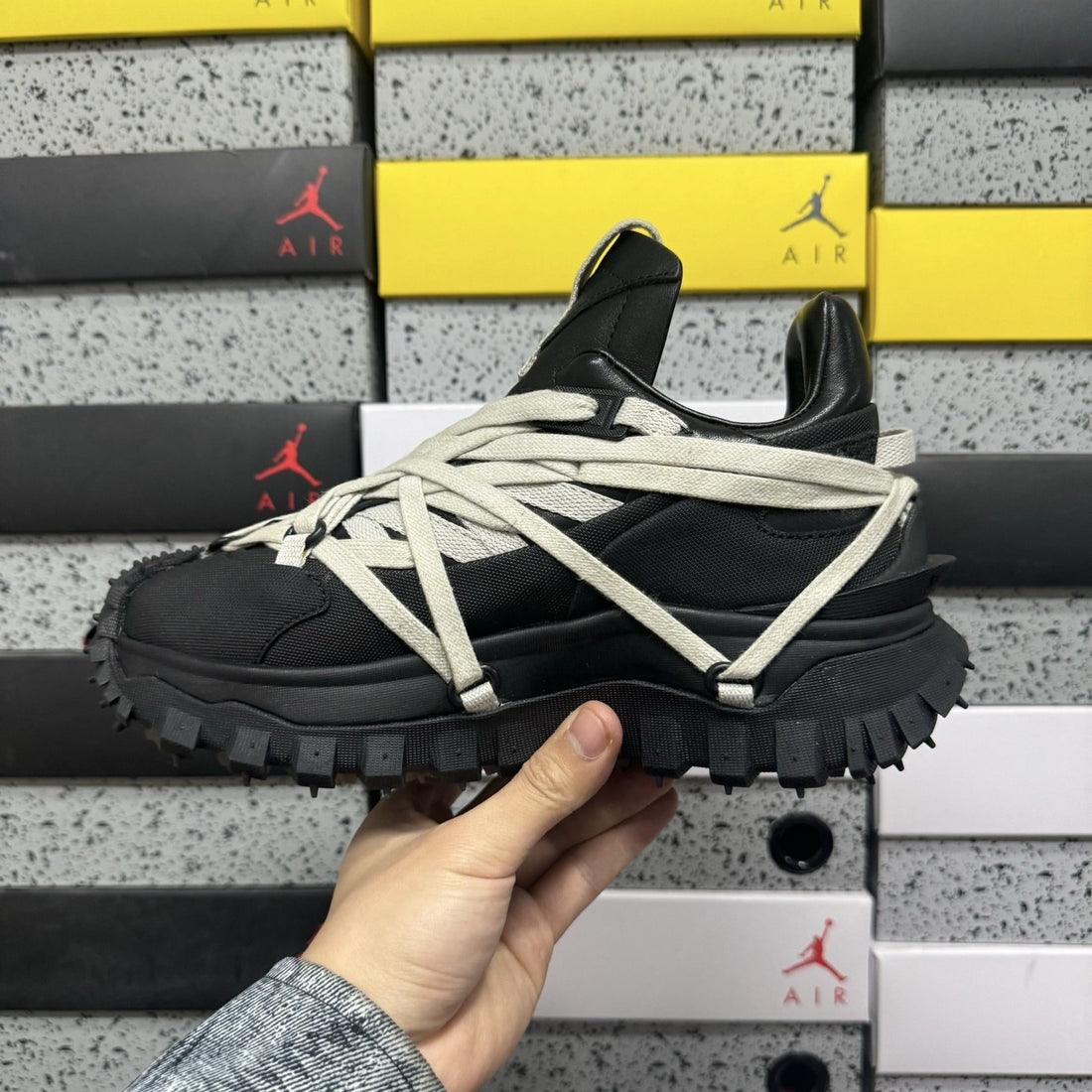 Rick Owens Mega Lace Tractor Black