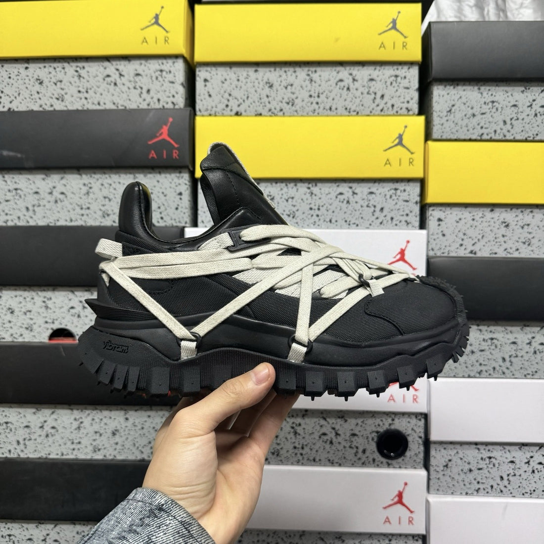 Rick Owens Mega Lace Tractor Black