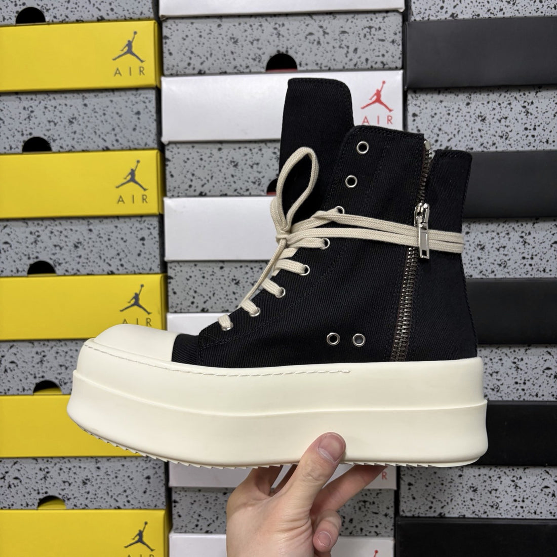 Rick Owens Megalace High Black