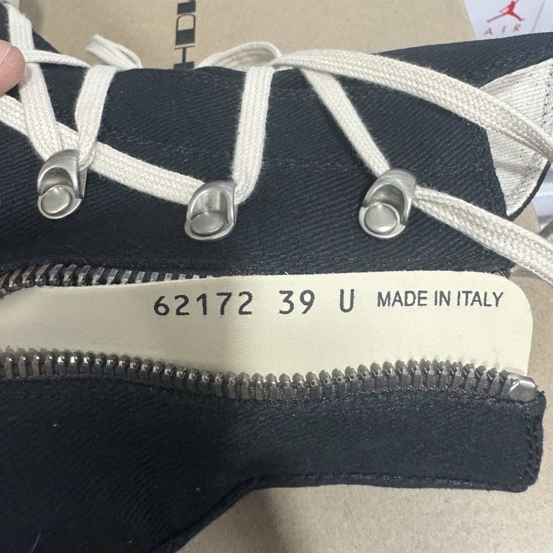 Rick Owens Megalace High Black Canvas