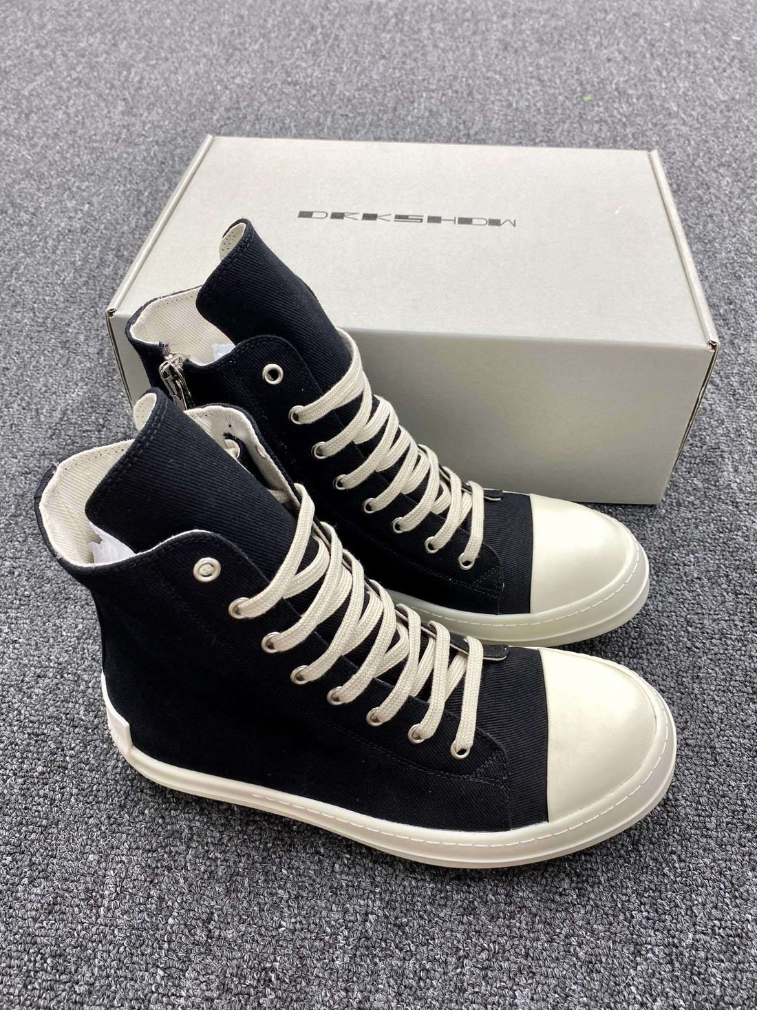 Rick Owens Ramones High Black Canvas Classic