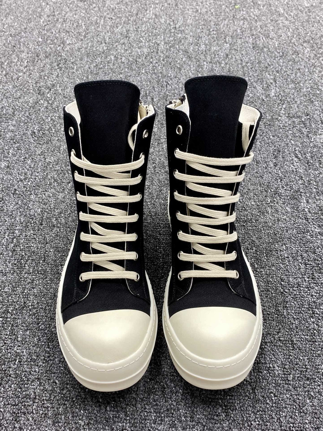 Rick Owens Ramones High Black Canvas Classic