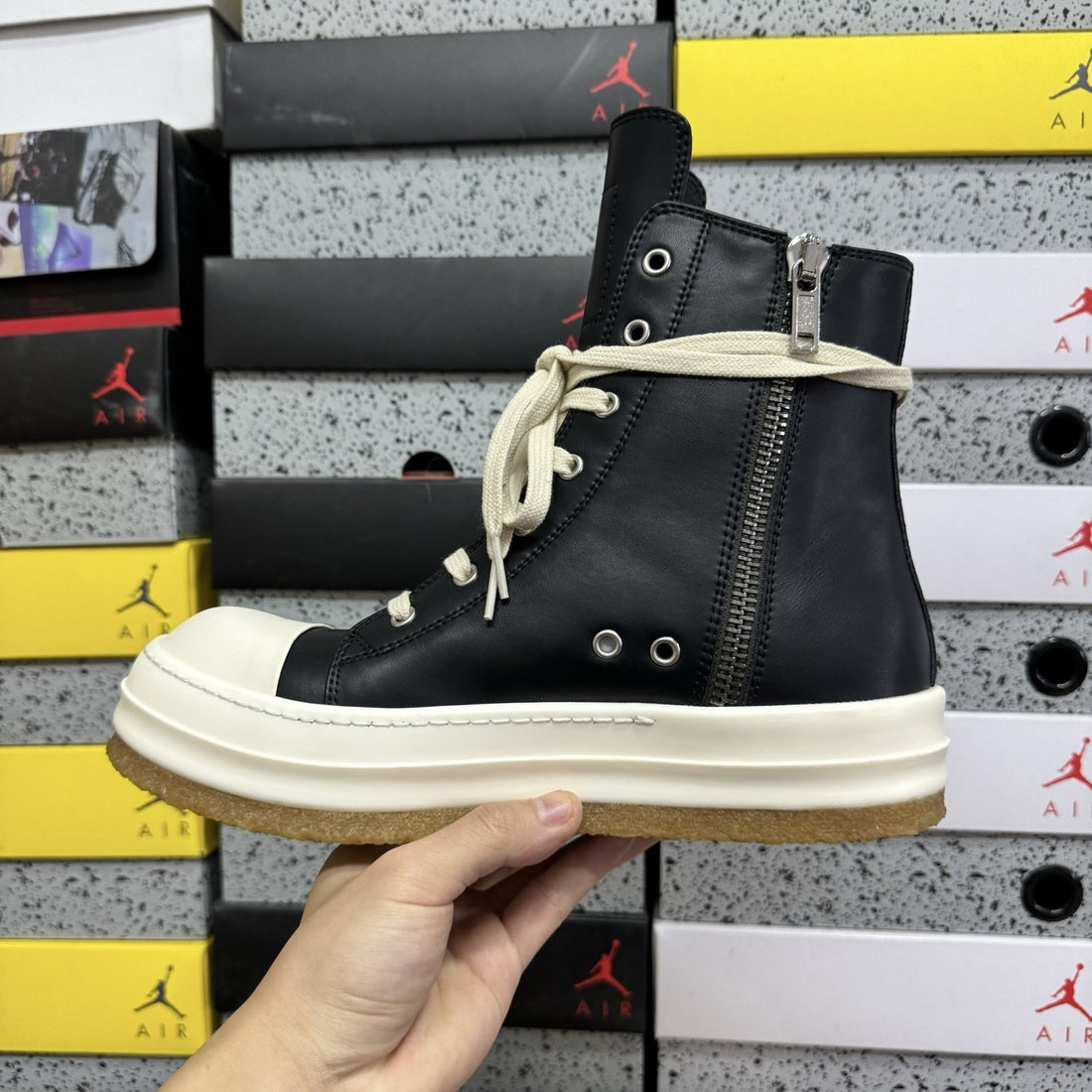 Rick Owens Ramones High Black Gum