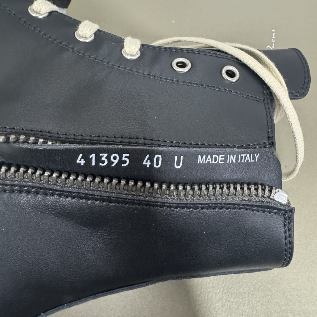 Rick Owens Ramones High Black Leather