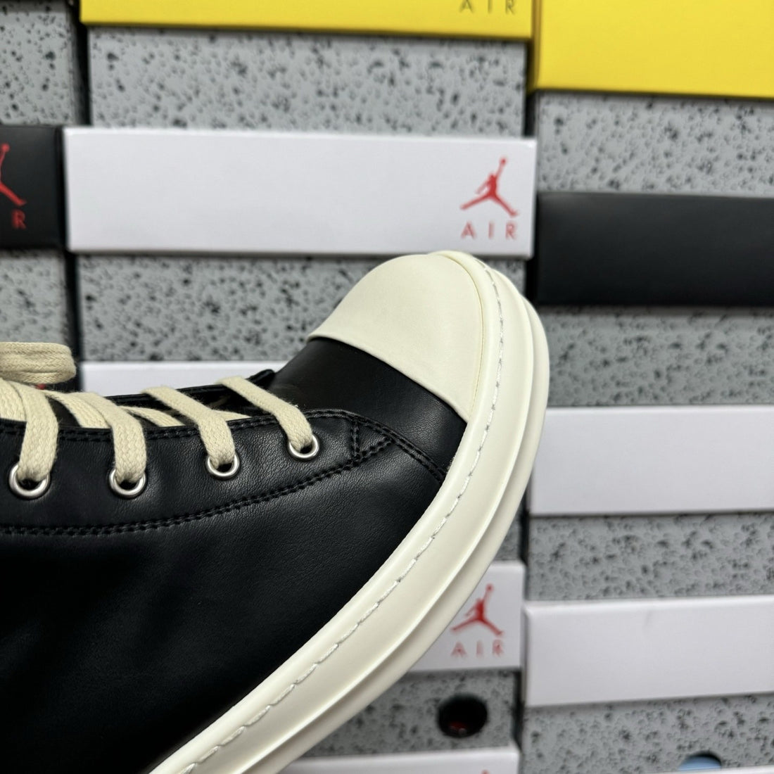 Rick Owens Ramones High Black Leather