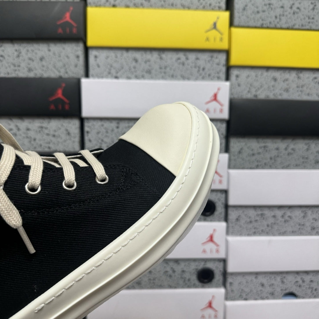 Rick Owens Ramones High Canvas Black