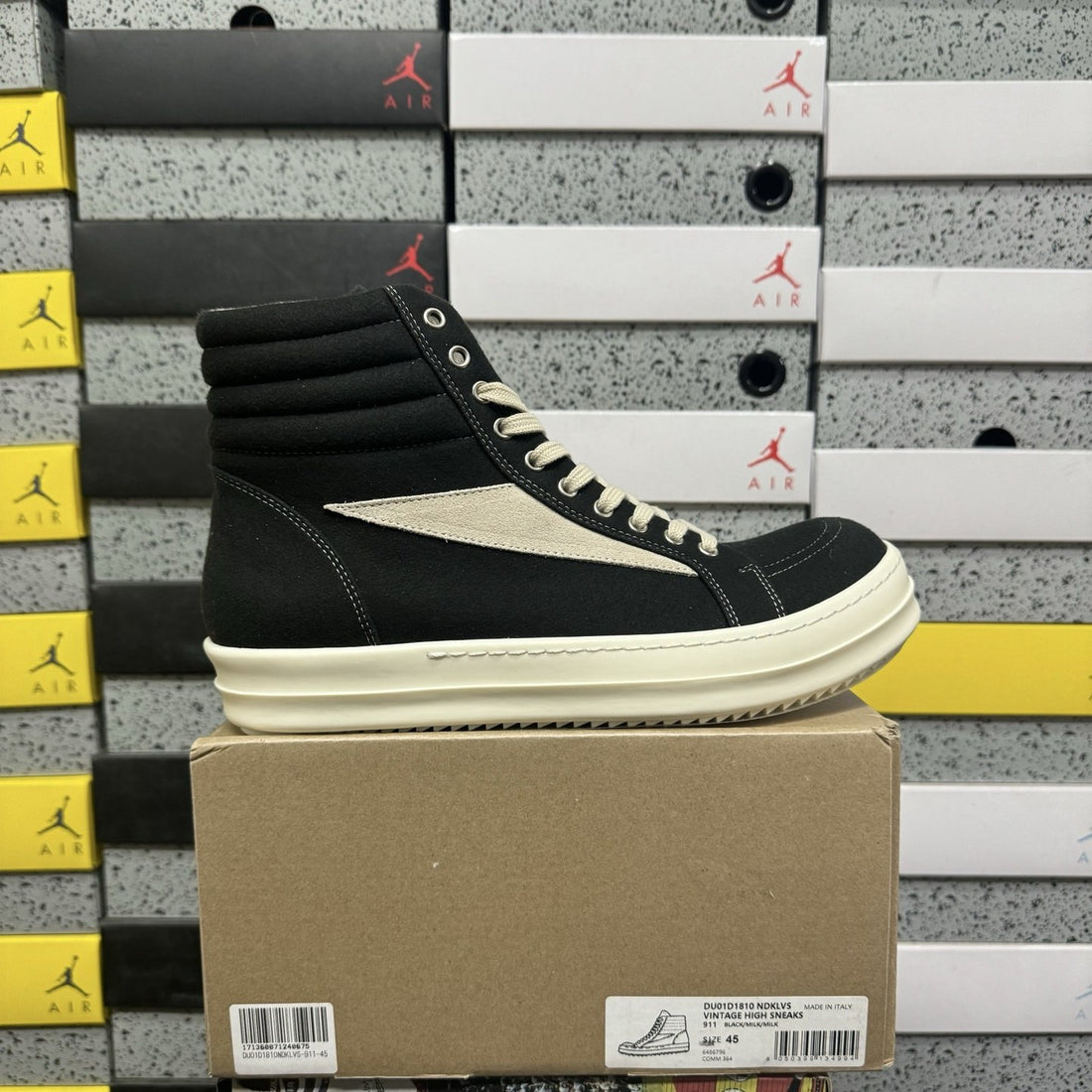 Rick Owens Ramones High Canvas Vans Black