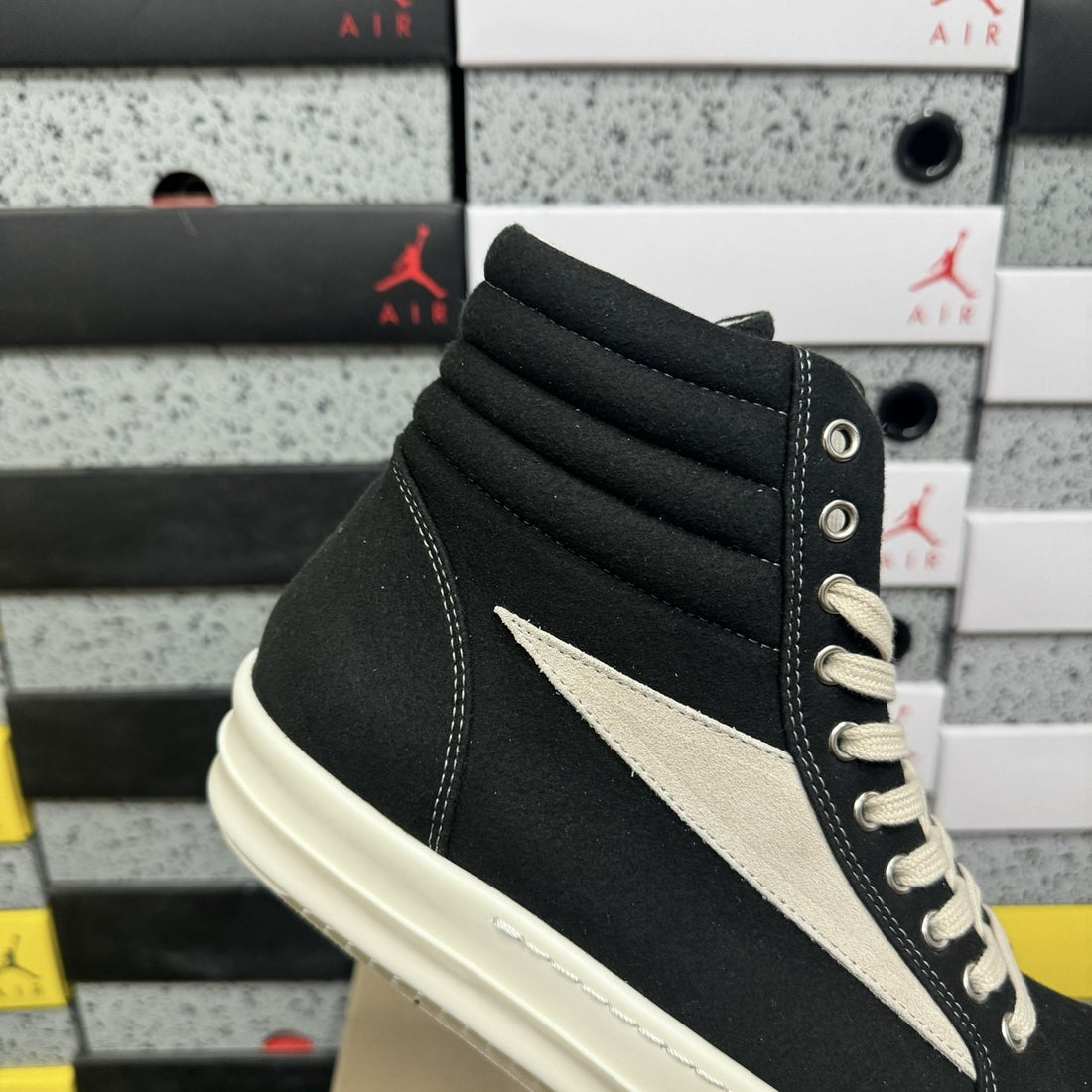 Rick Owens Ramones High Canvas Vans Black