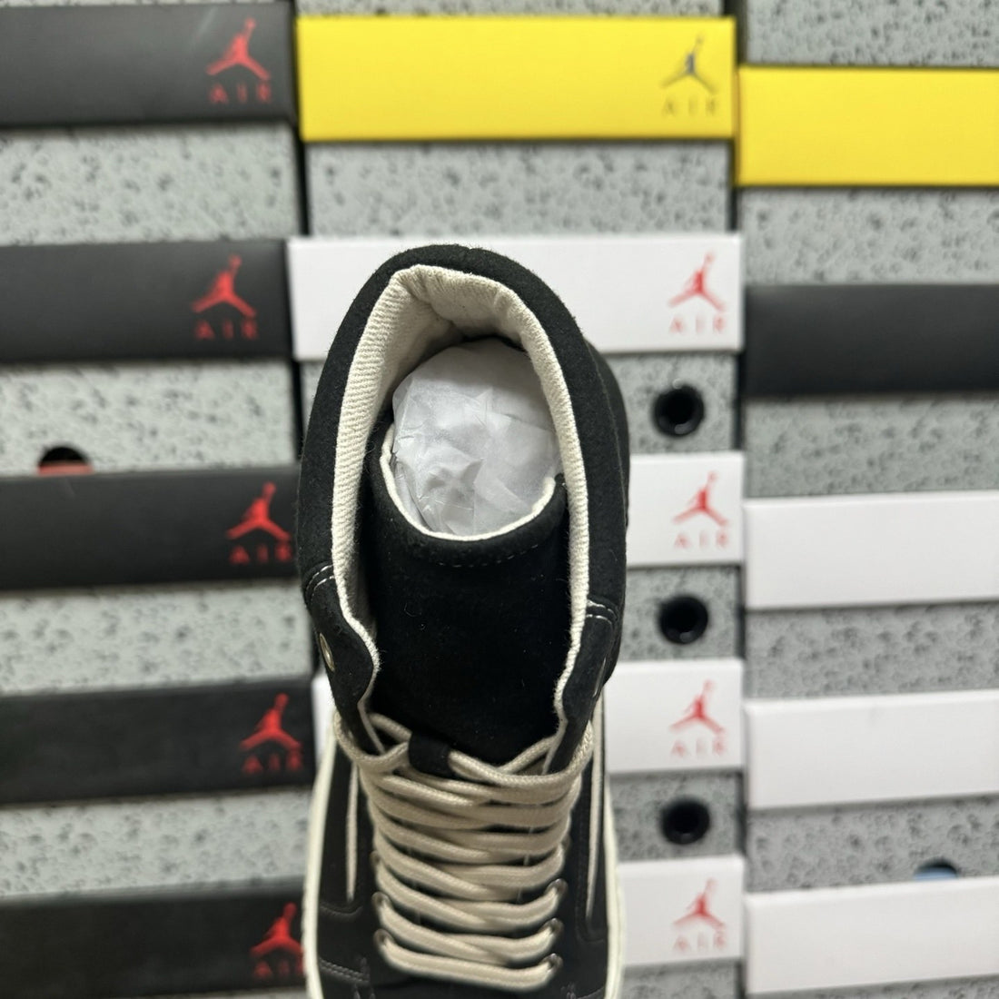 Rick Owens Ramones High Canvas Vans Black