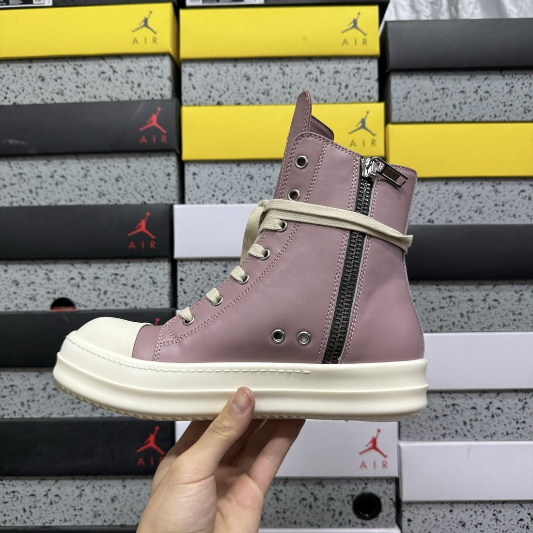 Rick Owens Ramones High Dusty Pink