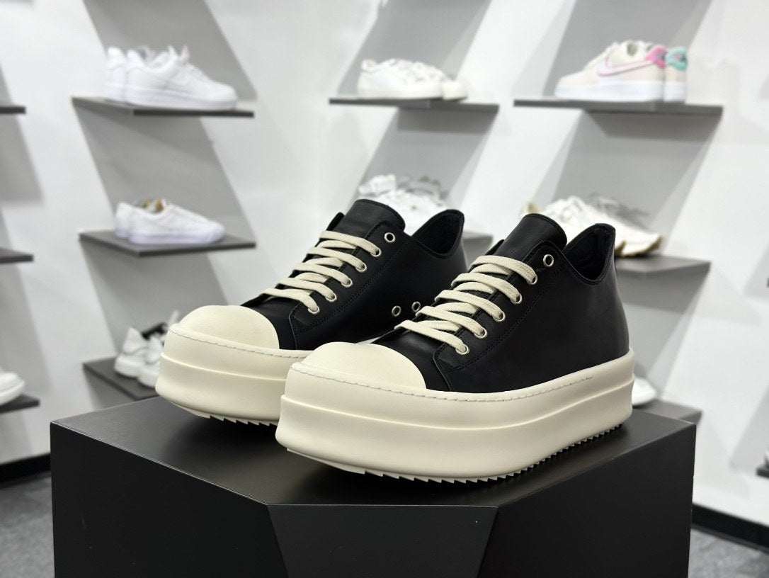Rick Owens Ramones Low Black Canvas Chunky