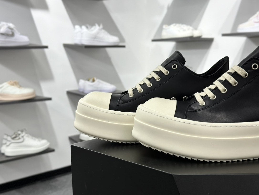 Rick Owens Ramones Low Black Canvas Chunky