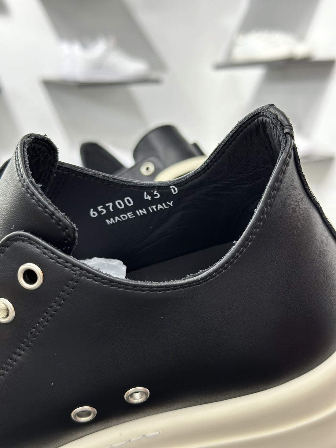 Rick Owens Ramones Low Black Canvas Chunky