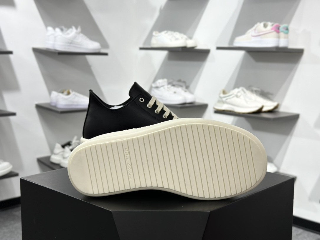 Rick Owens Ramones Low Black Canvas Chunky