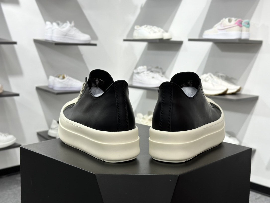 Rick Owens Ramones Low Black Canvas Chunky