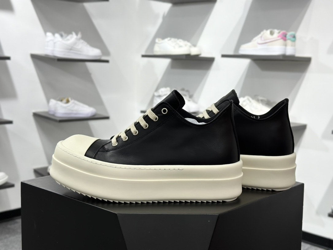 Rick Owens Ramones Low Black Canvas Chunky