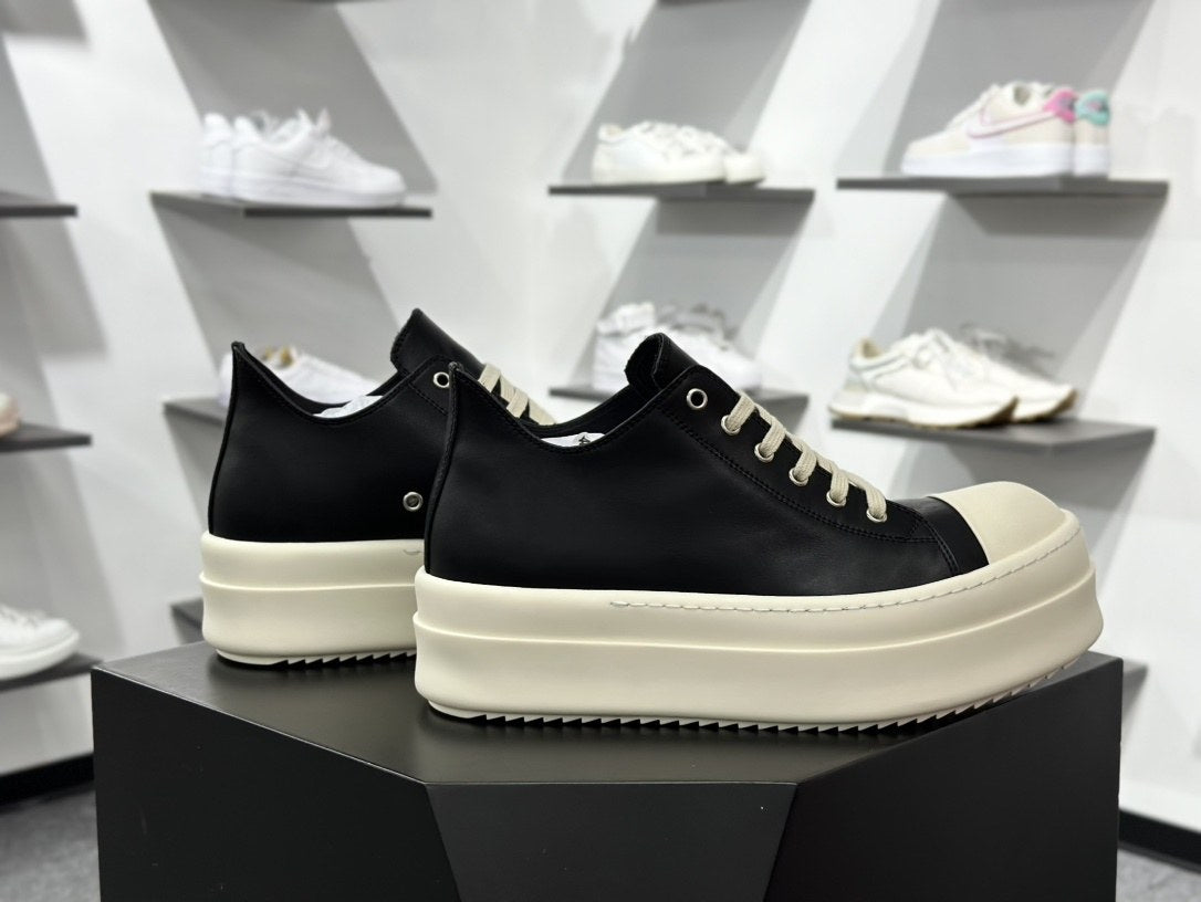 Rick Owens Ramones Low Black Canvas Chunky