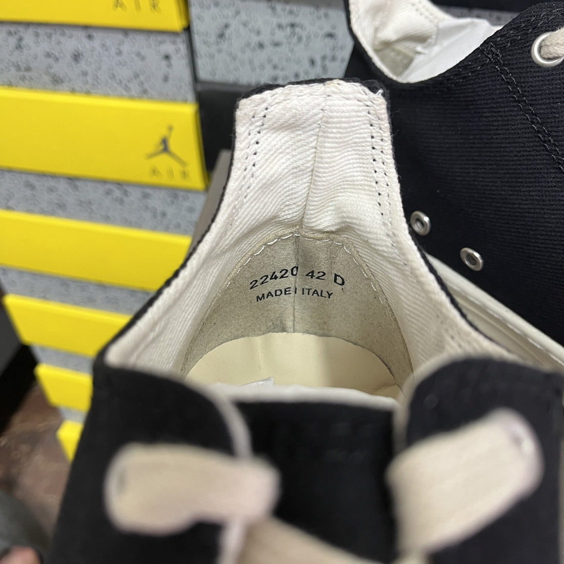 Rick Owens Ramones Low Black Canvas Plain