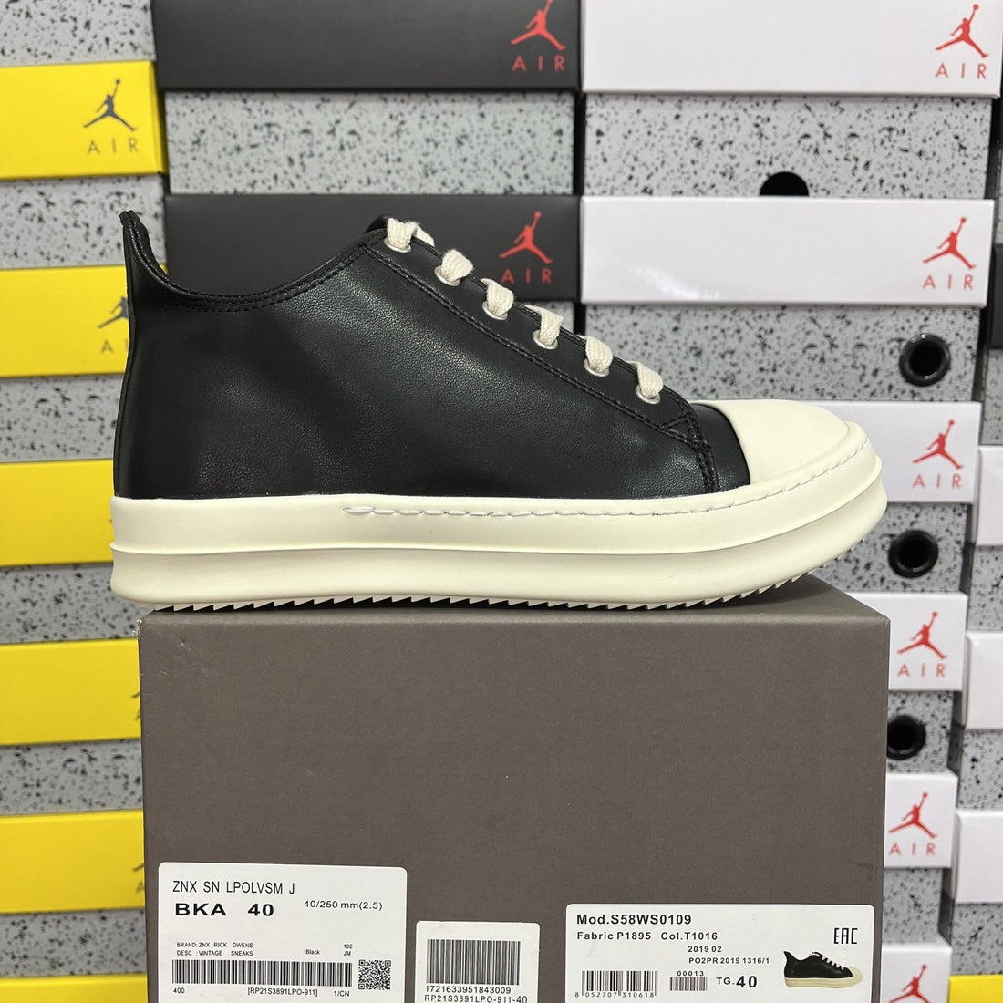 Rick Owens Ramones Low Black Matte