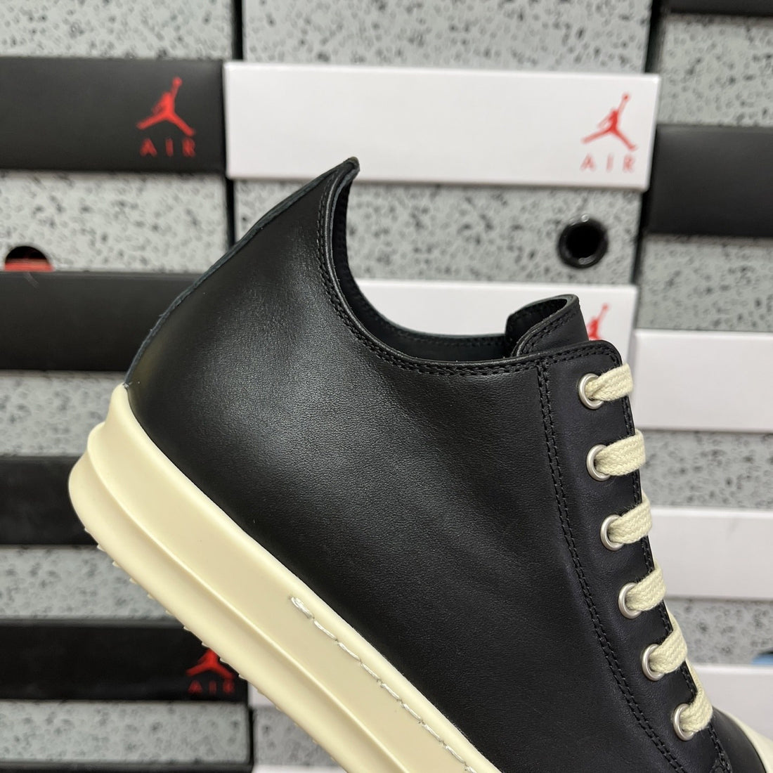 Rick Owens Ramones Low Black Soft Leather