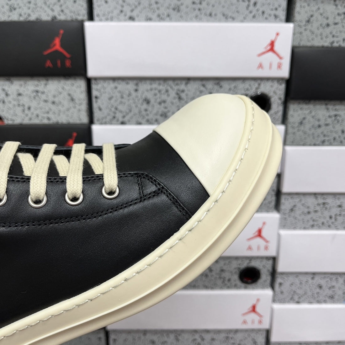 Rick Owens Ramones Low Black Soft Leather