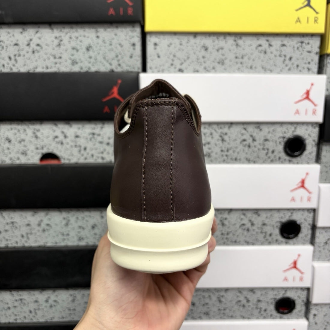 Rick Owens Ramones Low Burgundy Leather