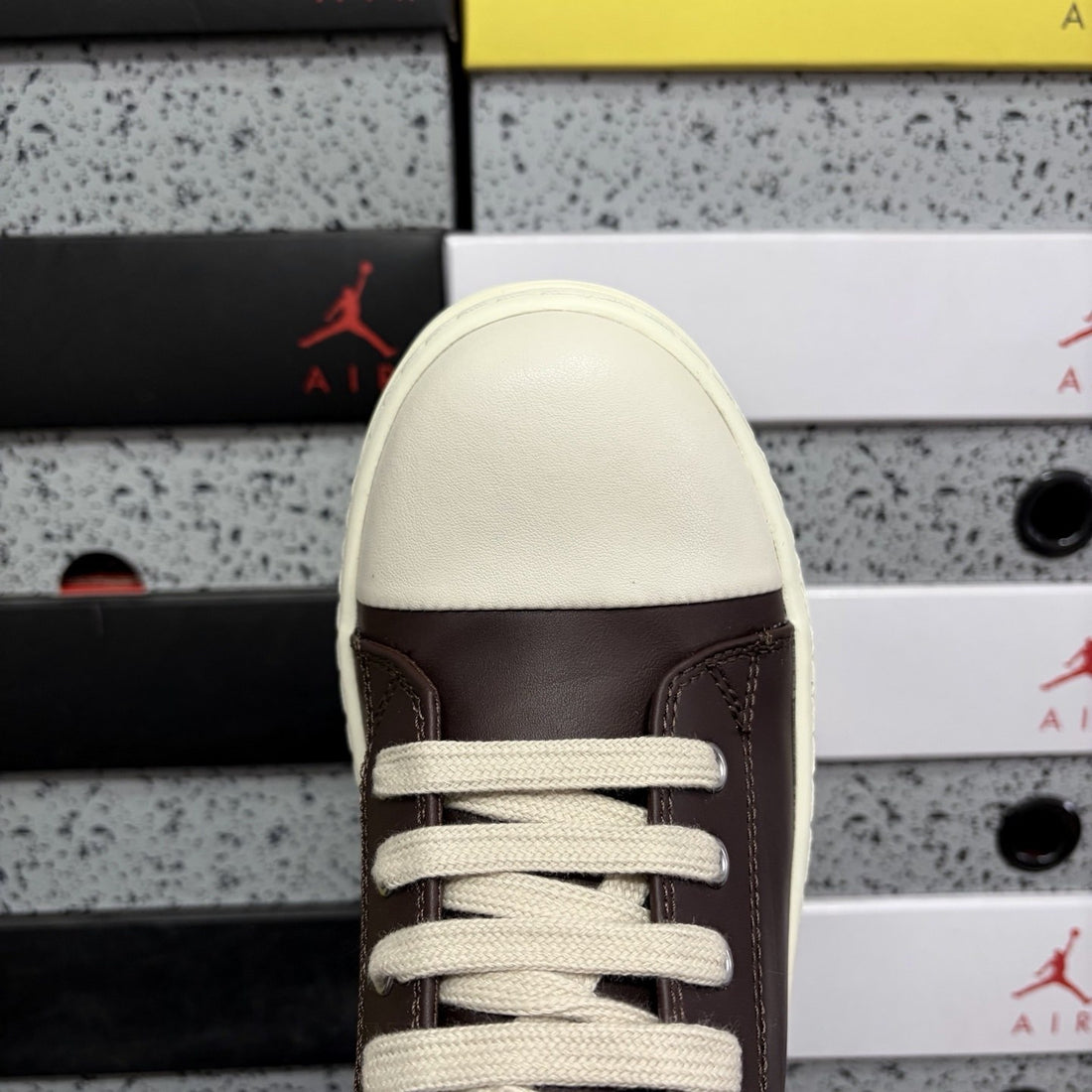Rick Owens Ramones Low Burgundy Leather