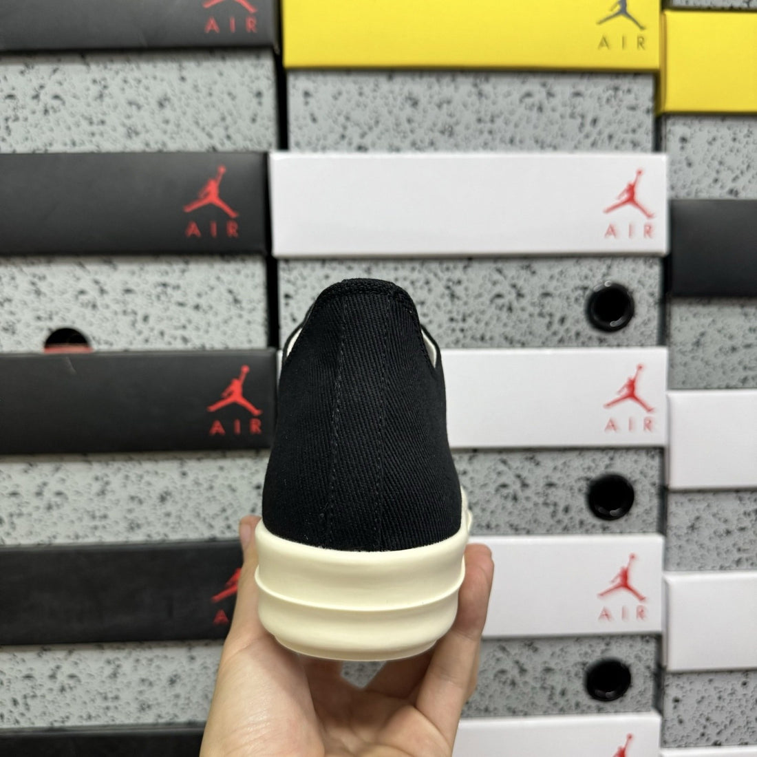 Rick Owens Ramones Low Canvas Black