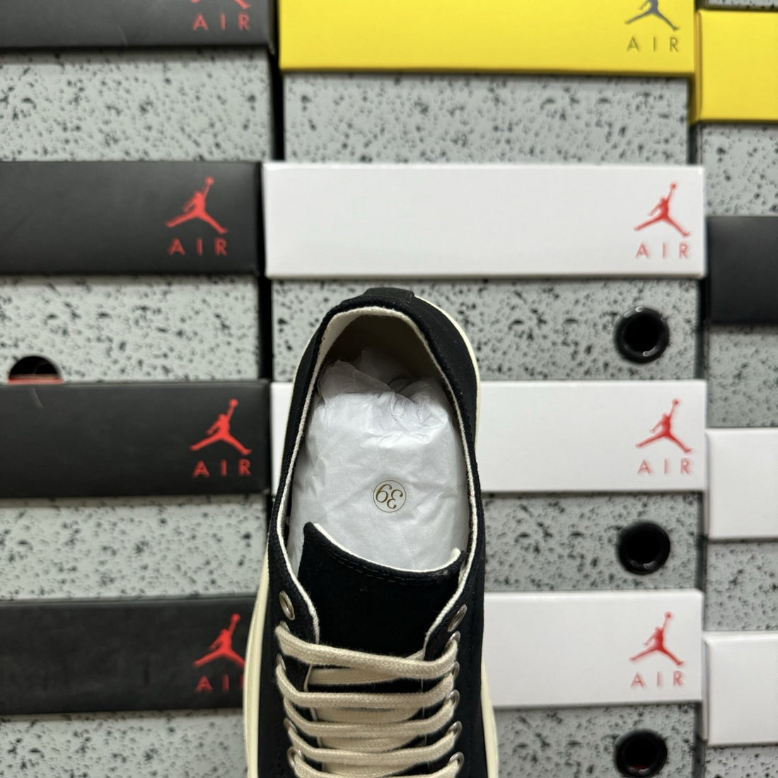 Rick Owens Ramones Low Canvas Black