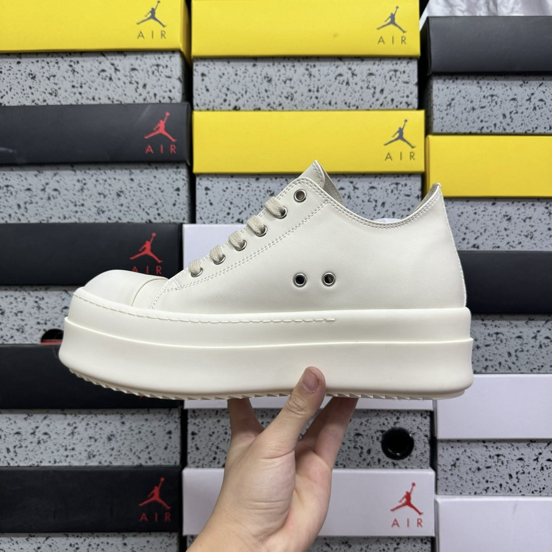 Rick Owens Ramones Low Chunky White