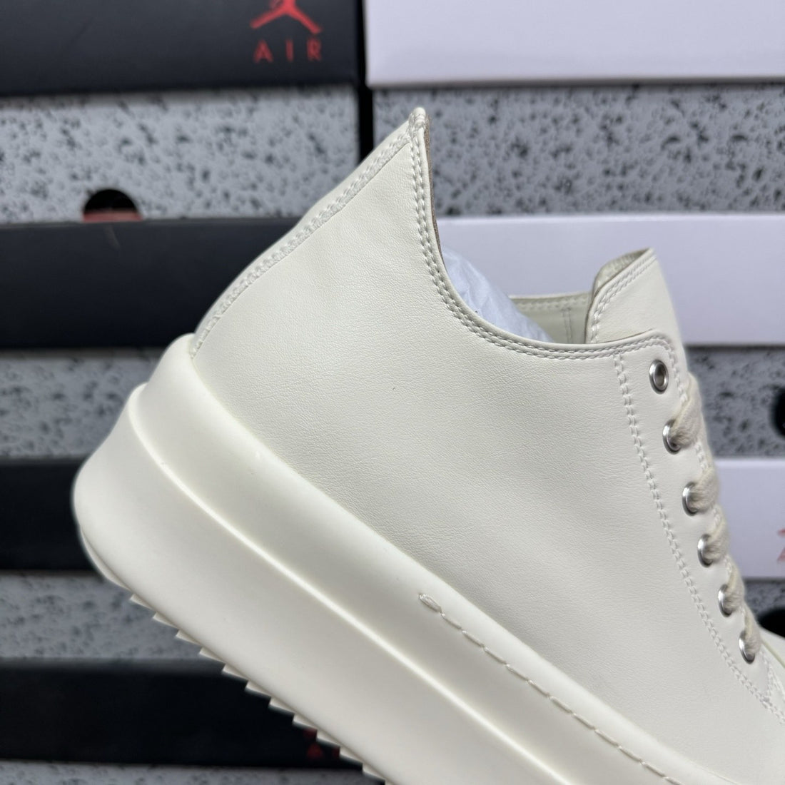Rick Owens Ramones Low Chunky White