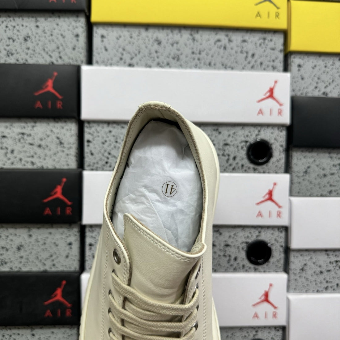 Rick Owens Ramones Low Chunky White