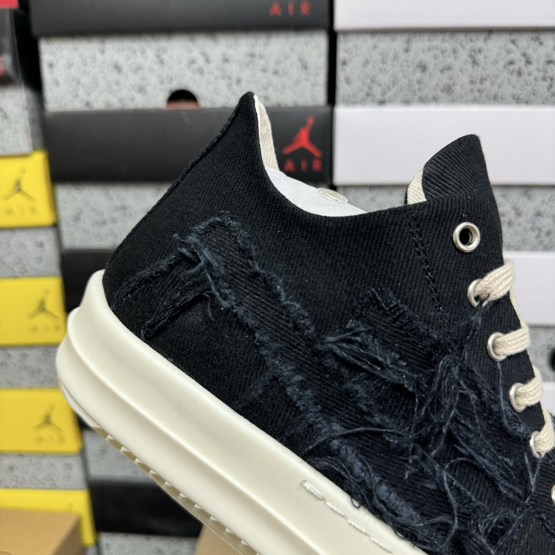 Rick Owens Ramones Low Distressed Black
