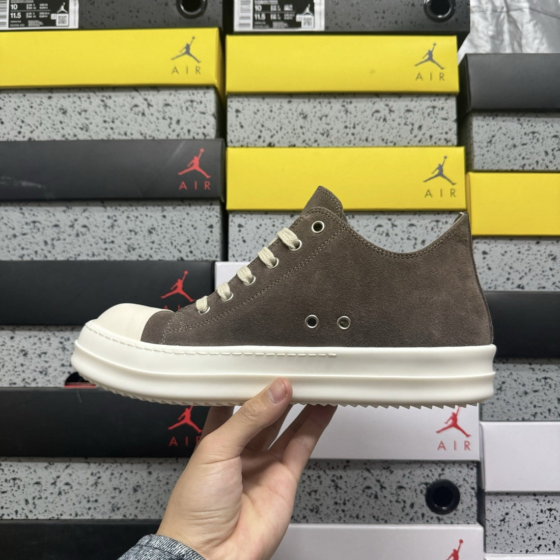 Rick Owens Ramones Low Dust Brown