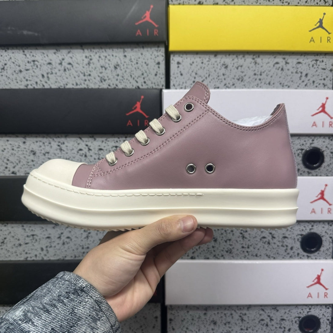 Rick Owens Ramones Low Dusty Pink
