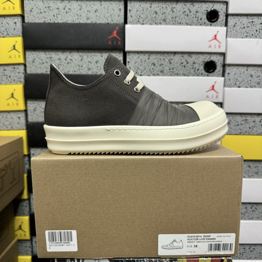 Rick Owens Ramones Low Grey Silk