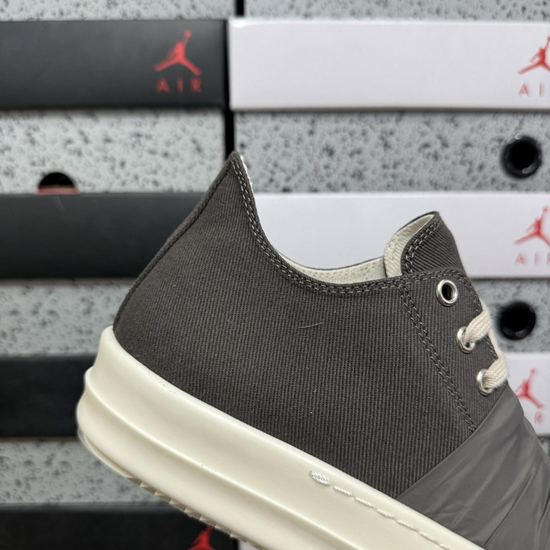 Rick Owens Ramones Low Grey Silk