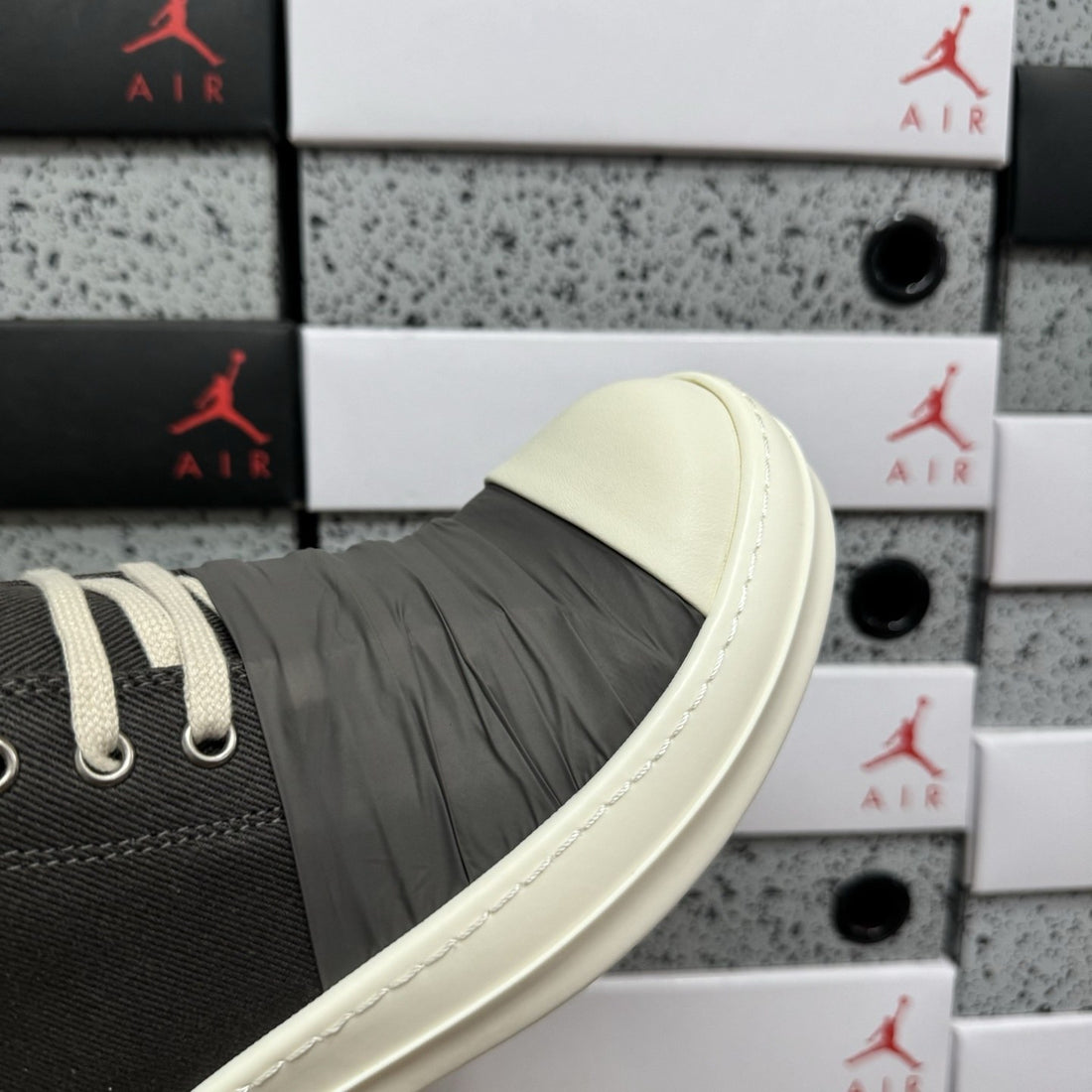 Rick Owens Ramones Low Grey Silk