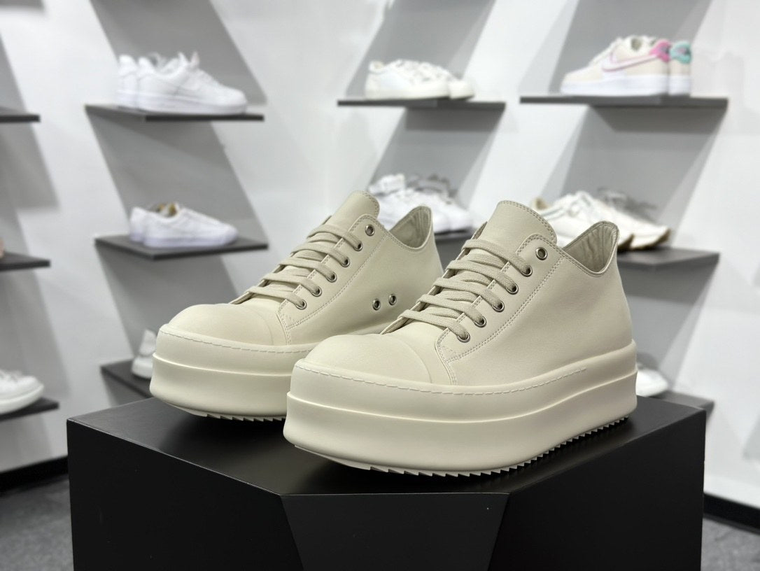 Rick Owens Ramones Low Milk Canvas Chunky