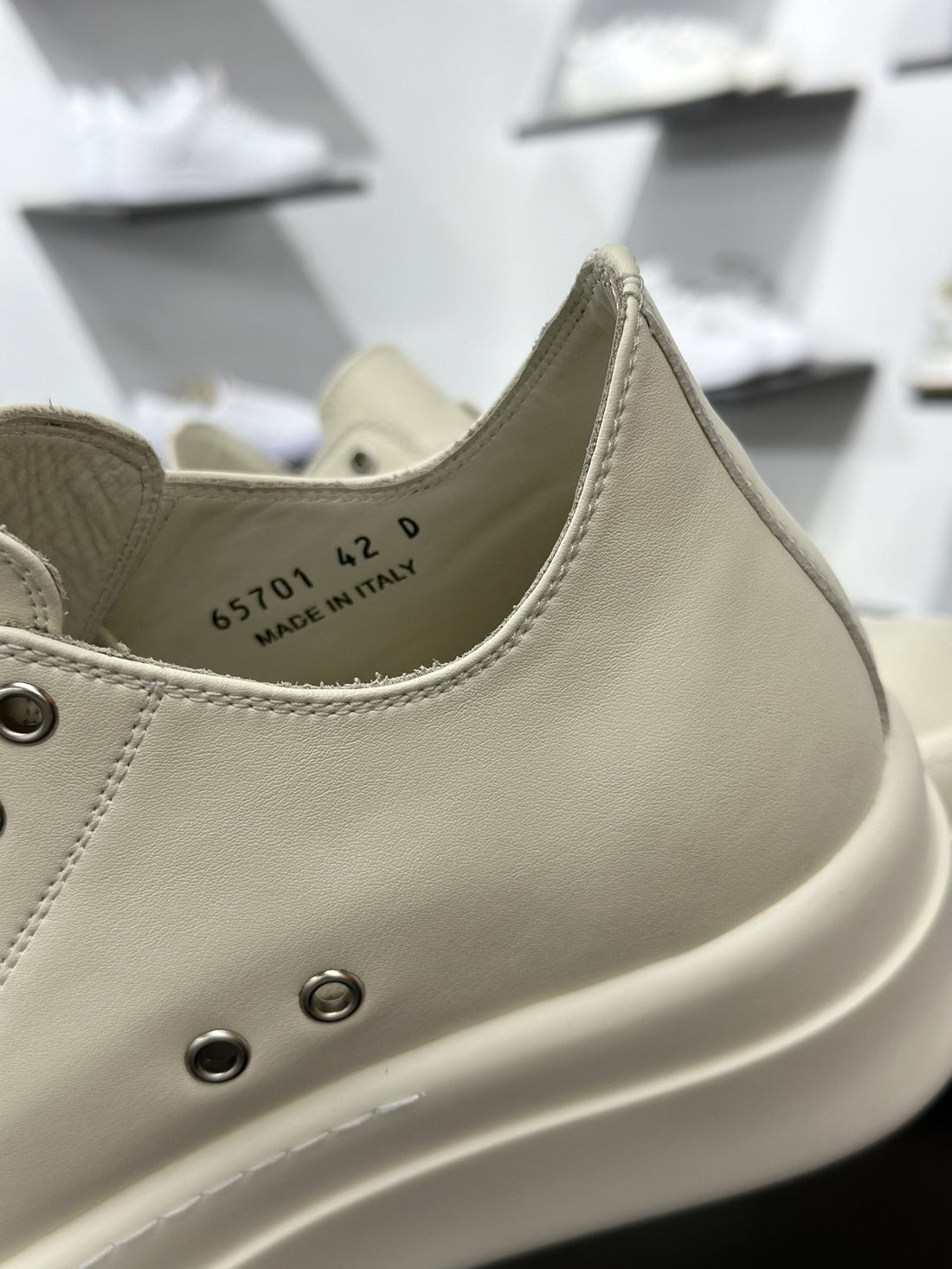 Rick Owens Ramones Low Milk Canvas Chunky