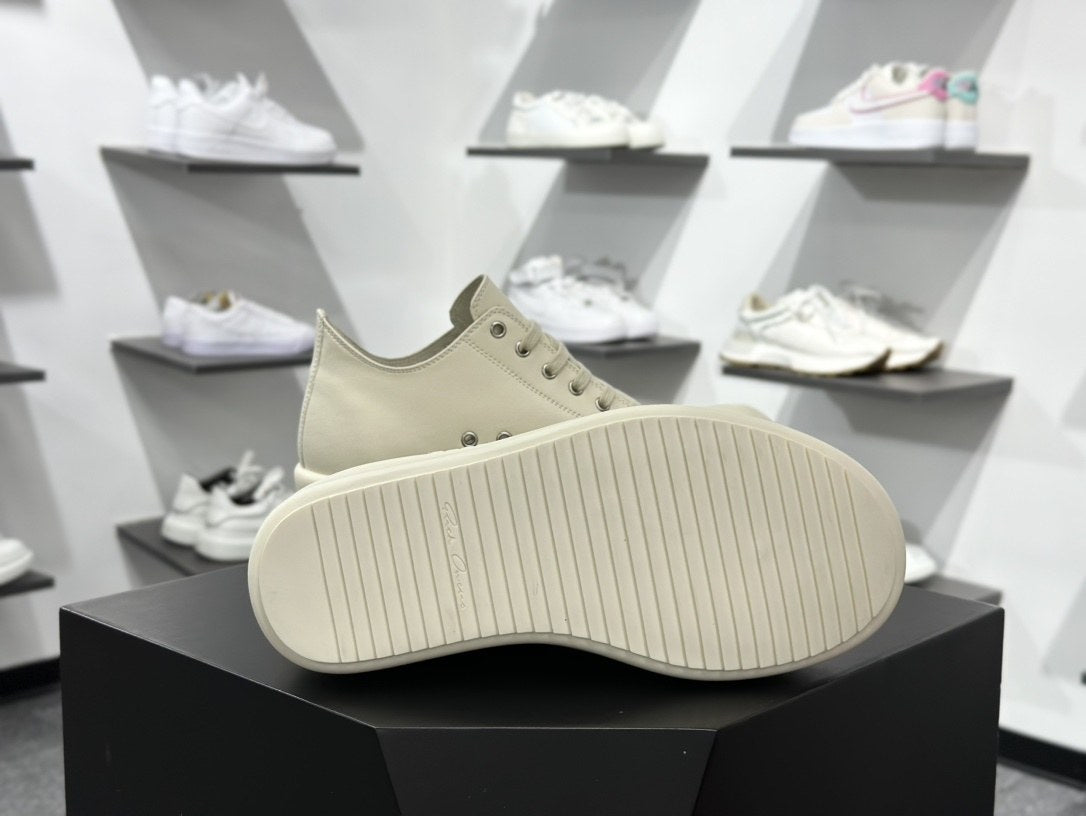 Rick Owens Ramones Low Milk Canvas Chunky