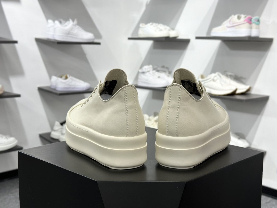 Rick Owens Ramones Low Milk Canvas Chunky