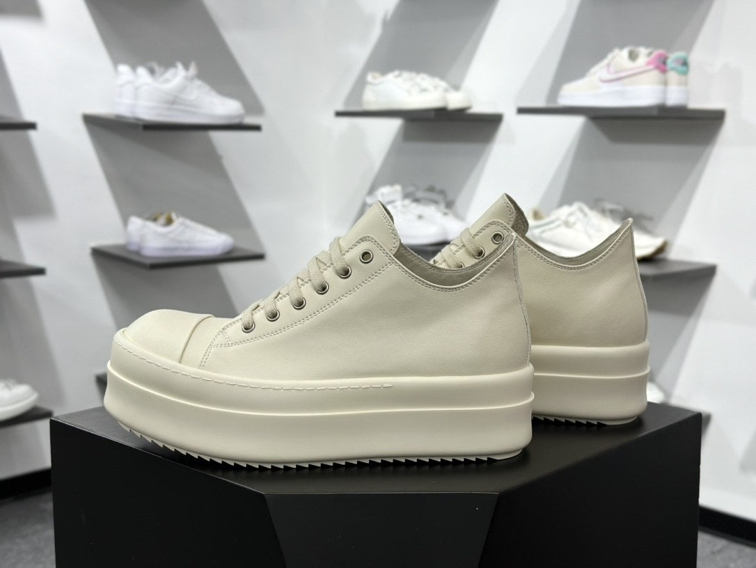 Rick Owens Ramones Low Milk Canvas Chunky