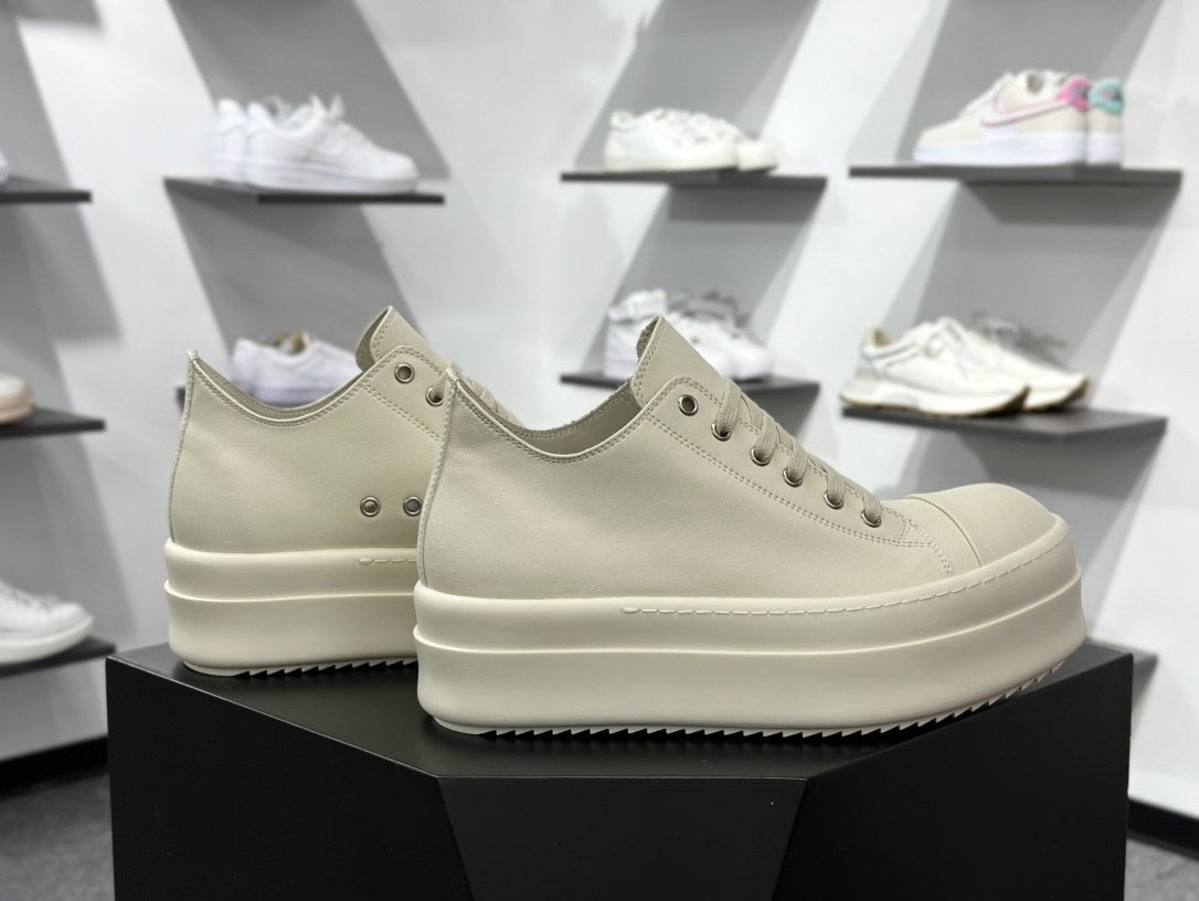 Rick Owens Ramones Low Milk Canvas Chunky