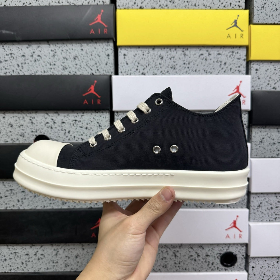 Rick Owens Ramones Low Nylon Black