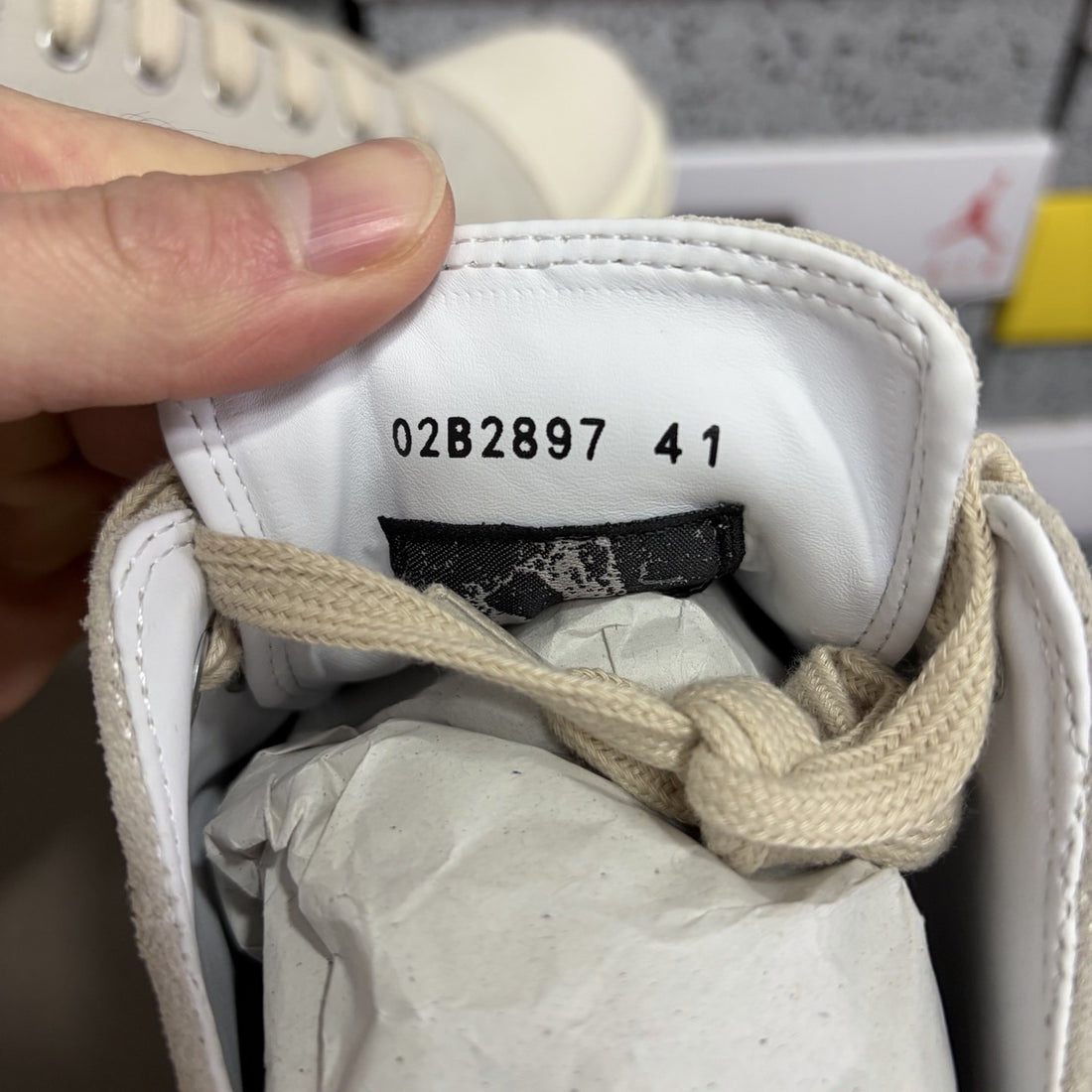Rick Owens Ramones Low Oyster Canvas