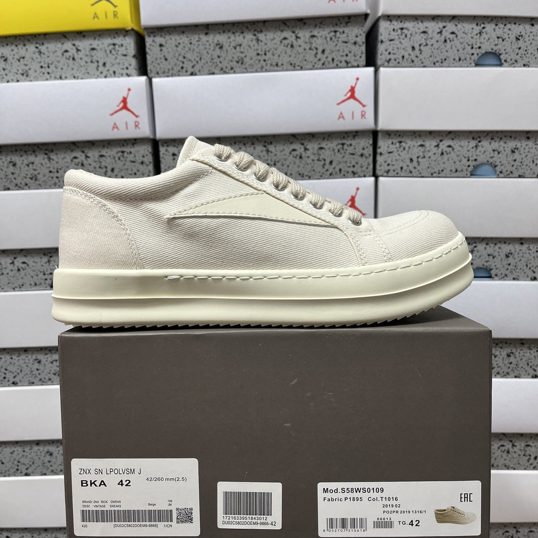 Rick Owens Ramones Low Pearl Leather