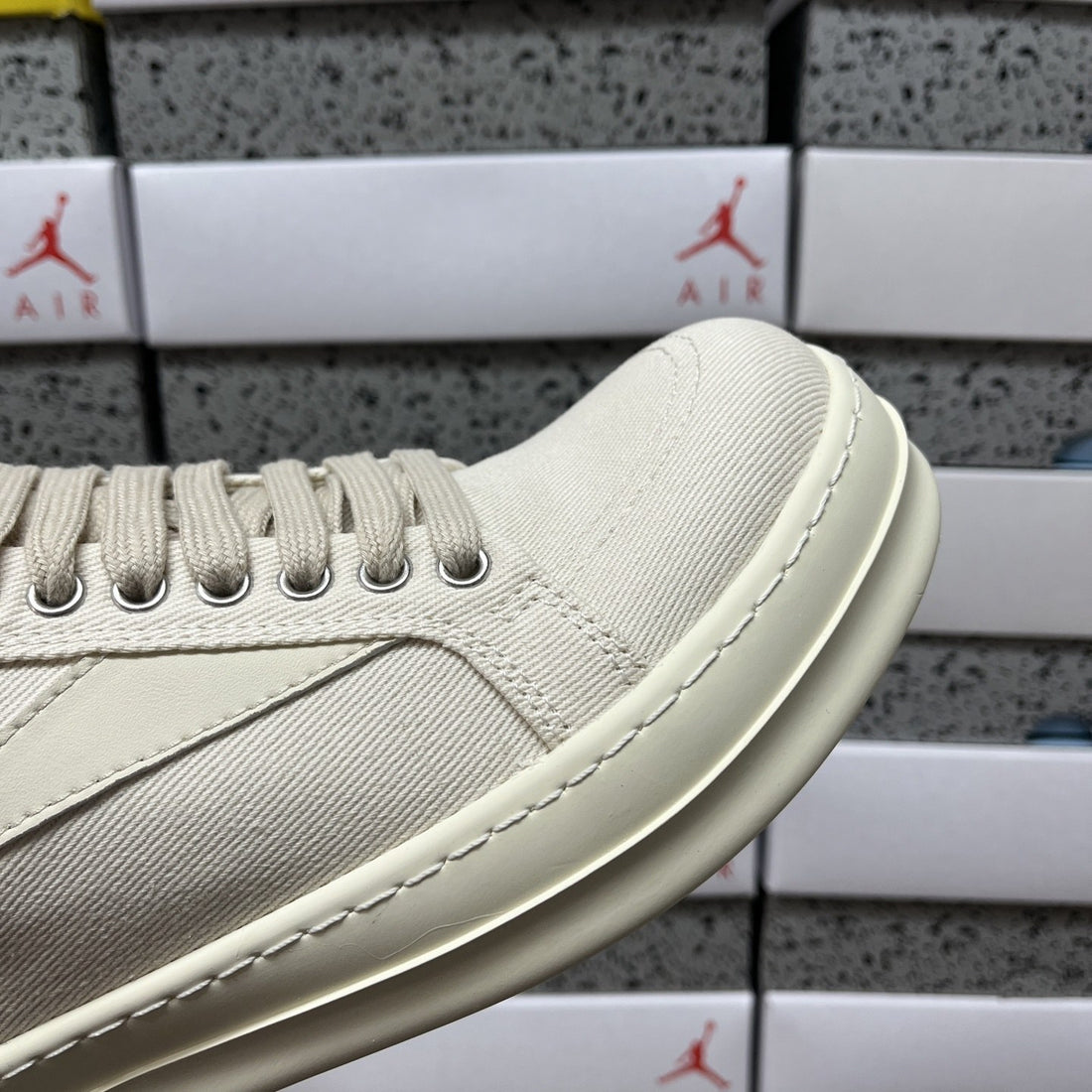 Rick Owens Ramones Low Pearl Leather